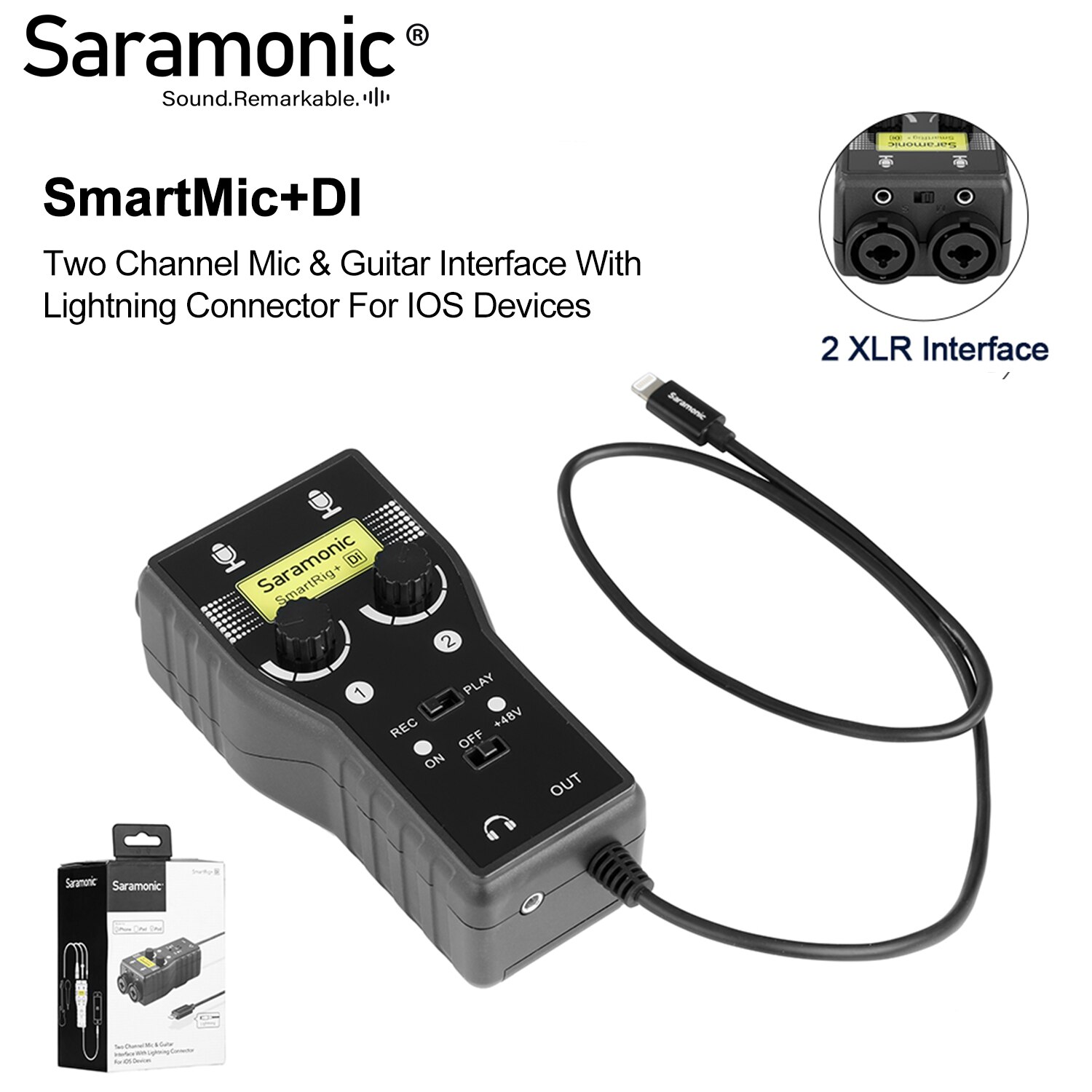 Saramonic SmartRig + Di  ĿͰִ 2 ä XLR..